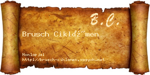 Brusch Ciklámen névjegykártya